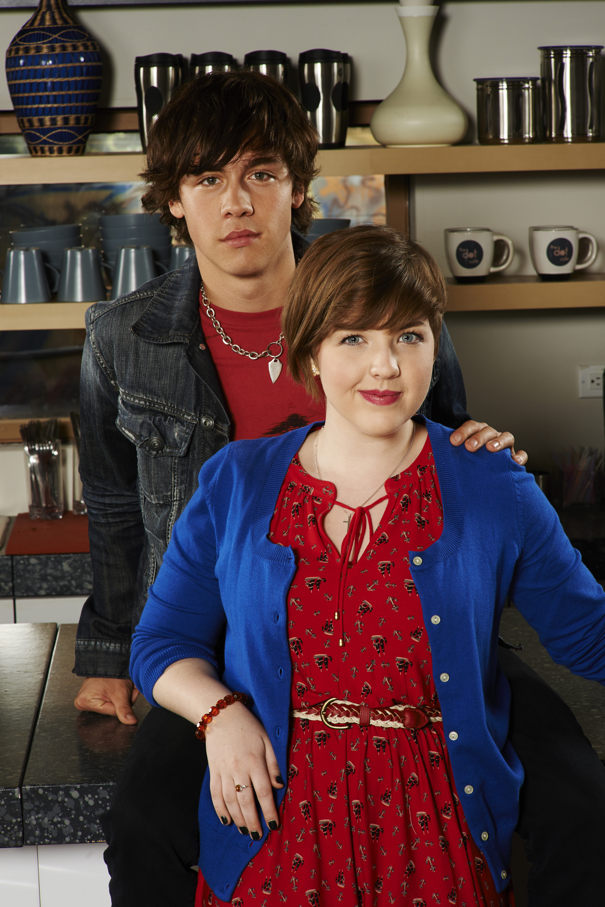 Pictured: Eli Goldsworthy (Munro Chambers) and Clare Edwards (Aislinn Paul)...